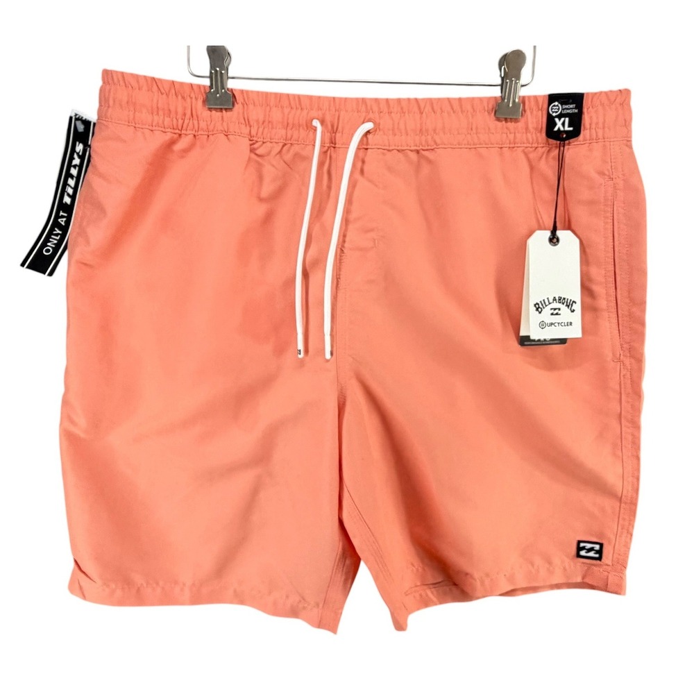 Billabong Shorey Solid Swim Trunks XL Coral Orange Athleisure Surf Beach Coastal